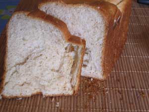 Corte de pan de molde con soja Corte de pan de molde con soja
