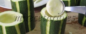 Preparando los calabacines