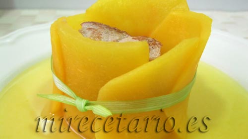 Melocotones de Calanda con Solomillo a la Naranja