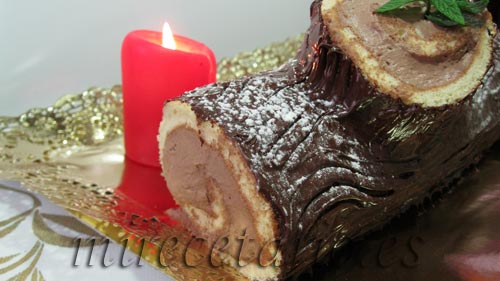 Tronco de Navidad relleno de trufa Tronco de Navidad relleno de trufa