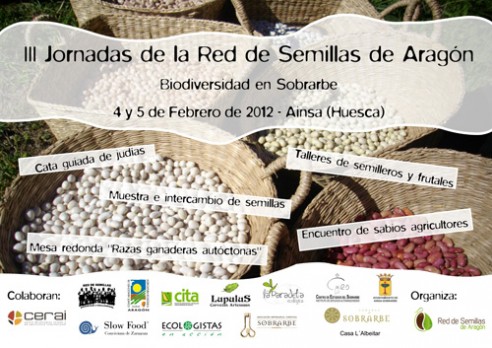 Cartel III Jornadas de la Red de Semillas de Aragón
