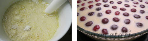 La masa de quesada y las ricas cerezas