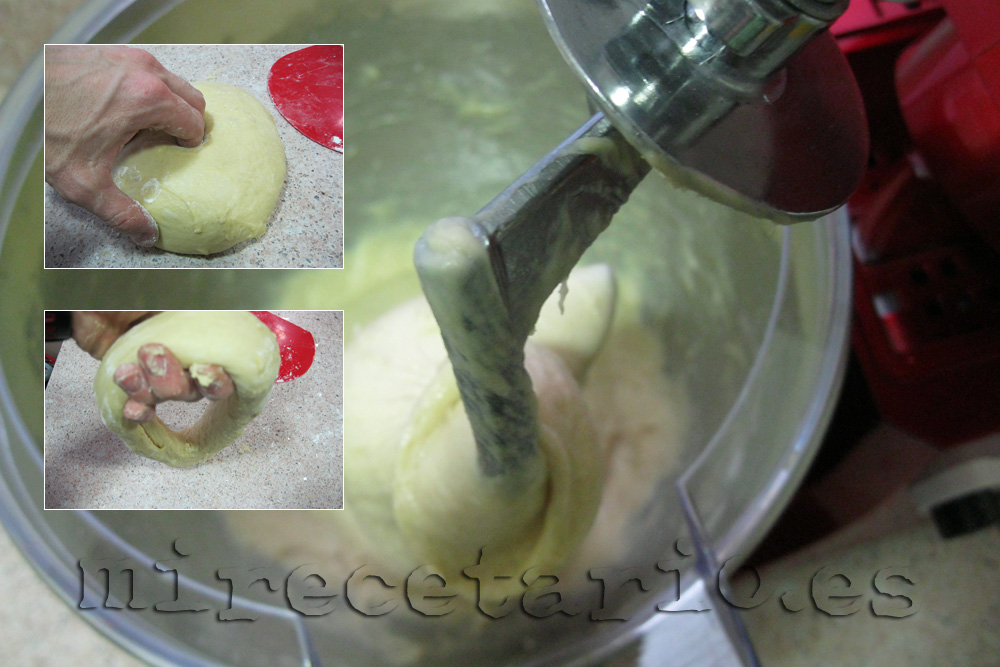 La masa y el formado del roscón.