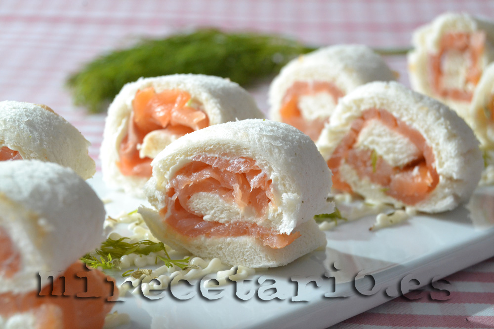 Rotolini de salmón ahumado Rotolini de salmón ahumado