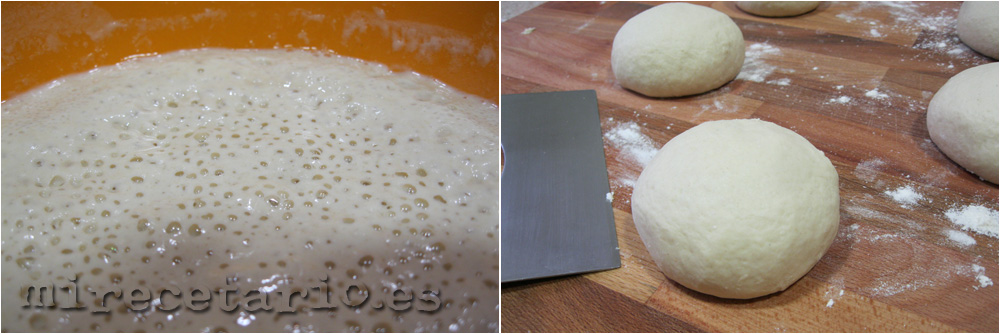 El prefermento y las bolas de pan