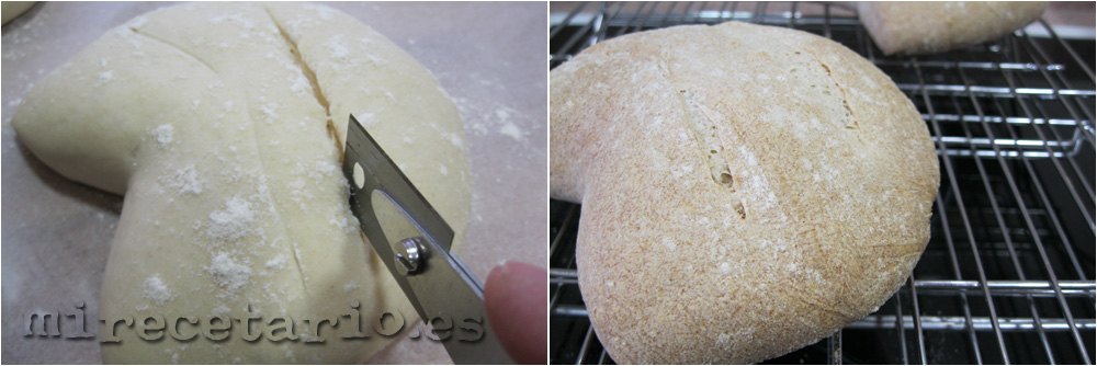 El corte con el Lame y al horno