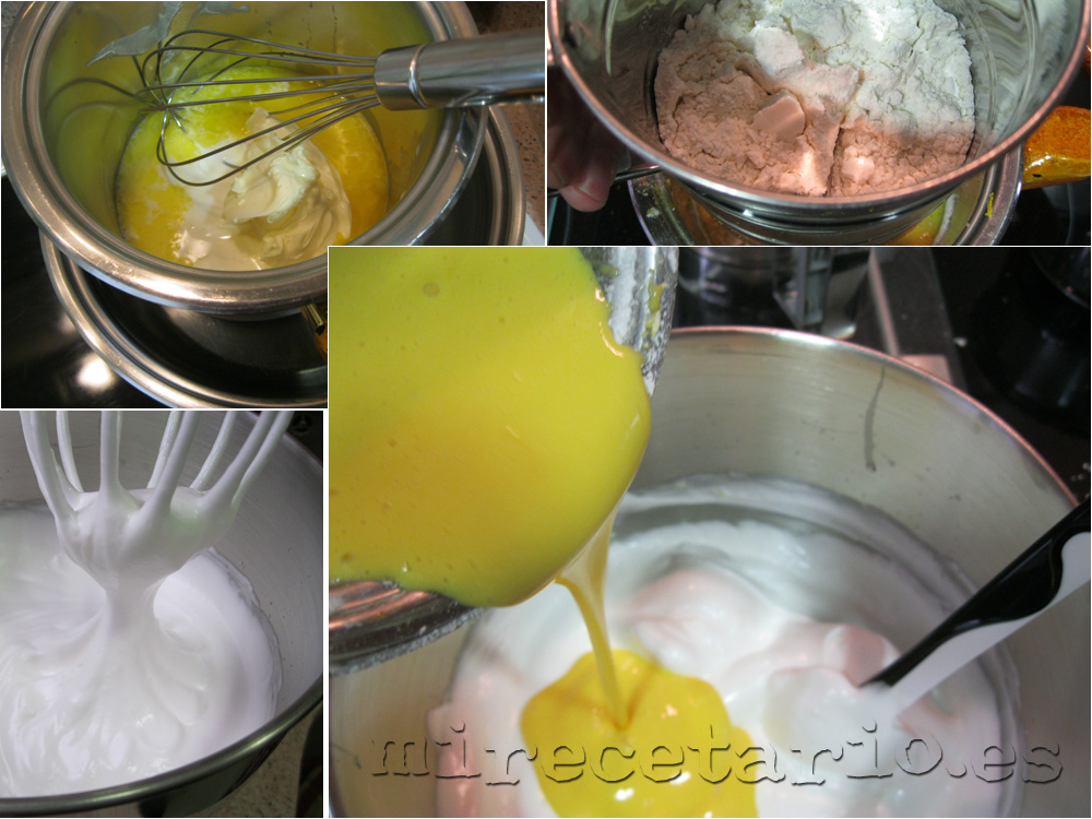 La masa del pastel de queso japonés