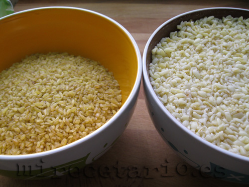 El bulgur antes y después