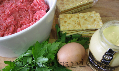 Los ingredientes de la carne de hamburguesa
