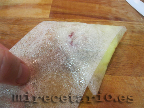 Cerrando la samosa
