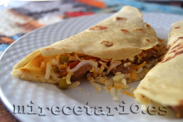 Tortillas mexicanas, tacos de ternera