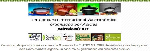 Anuncio Concurso Gastronómico Apicius 2010