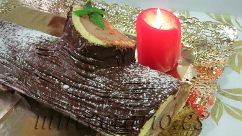 Tronco de Navidad Relleno de Trufa