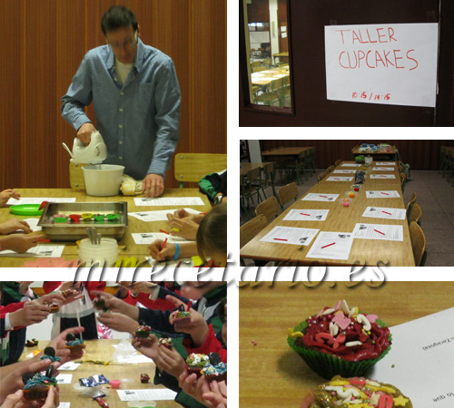 Taller de CupCakes en el cole de Alex
