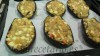 Las berenjenas rellenas antes de entrar en el horno.