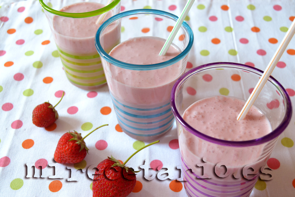 Batido de Fresas y mi vaso americano Klarstein