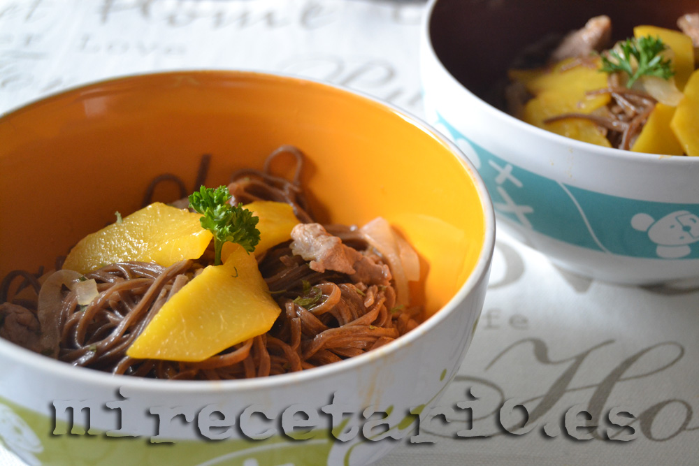 Noodles con Melocotón {5aldía}
