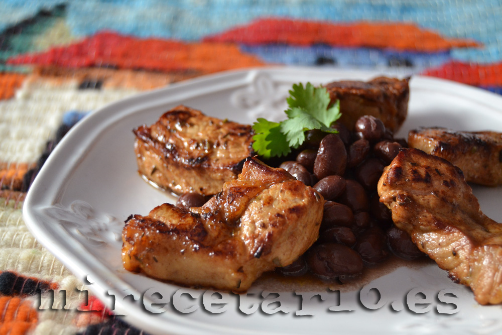 Lomo guatemalteco con frijoles {Guatemala}