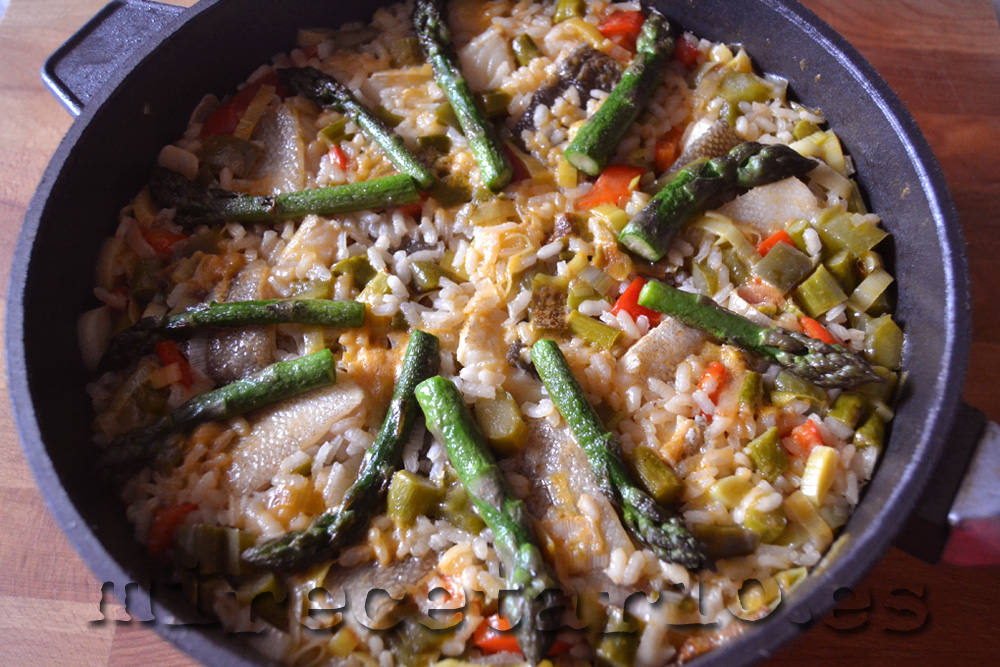 Arroz con bacalao desalado