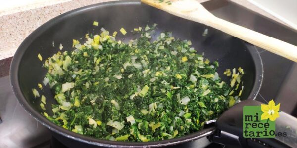 Sofrito de espinacas